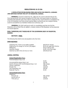 First page of Resolution No. 01-23-19A, the City’s copy
