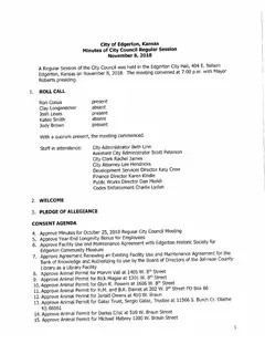 First page of the minutes