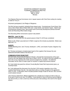 First page of the minutes