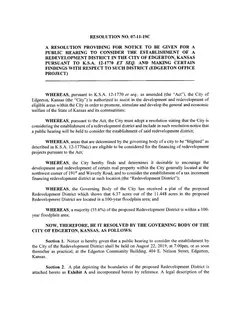 First page of Resolution No. 07-11-19C, the City’s copy