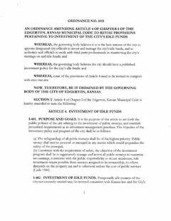 First page of Ordinance No. 1011, the City’s copy