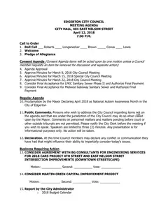 First page of the agenda