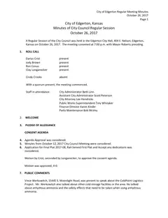 First page of the minutes