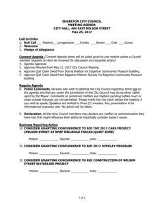 First page of the agenda