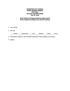 First page of the agenda