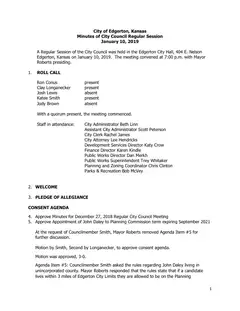 First page of the minutes