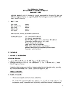 First page of the minutes