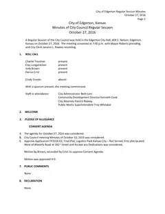 First page of the minutes