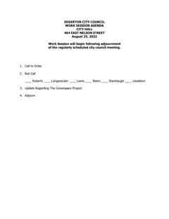First page of the agenda