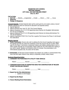 First page of the agenda