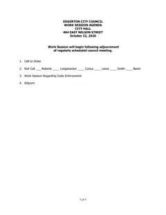 First page of the agenda