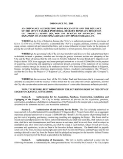 First page of Ordinance No. 2080, the City’s copy