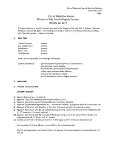 First page of the minutes