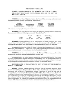 First page of Resolution No. 08-13-20A, the City’s copy