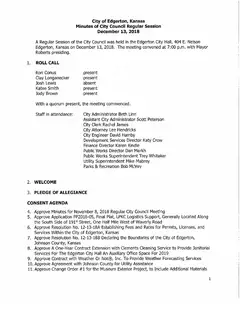 First page of the minutes