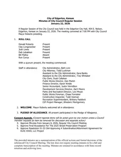 First page of the minutes