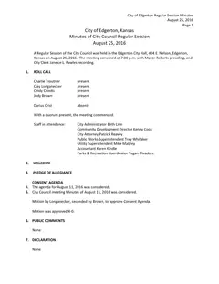 First page of the minutes