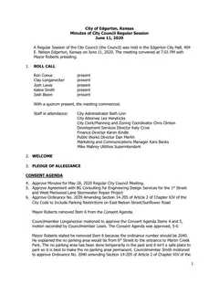 First page of the minutes
