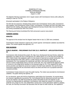 First page of the minutes