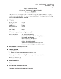 First page of the minutes