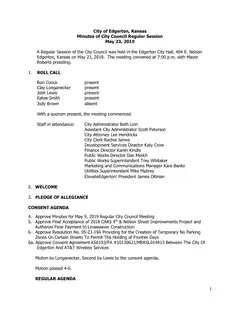 First page of the minutes