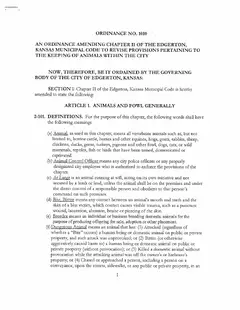 First page of Ordinance No. 1010, the City’s copy