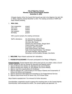 First page of the minutes