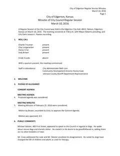 First page of the minutes