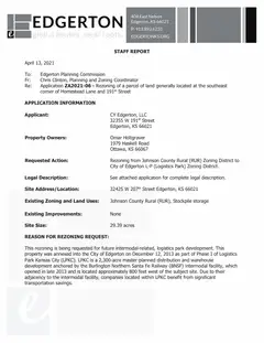 First page of the agenda packet part b