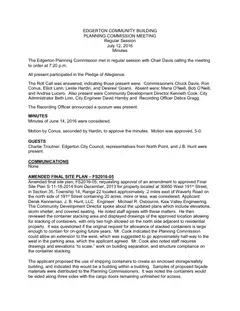 First page of the minutes