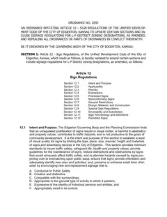 First page of Ordinance No. 2092, the City’s copy