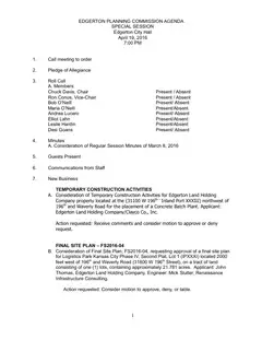 First page of the agenda