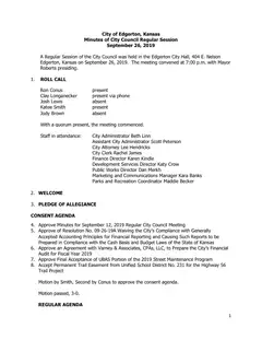 First page of the minutes