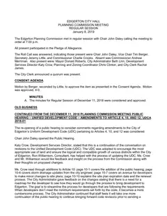 First page of the minutes