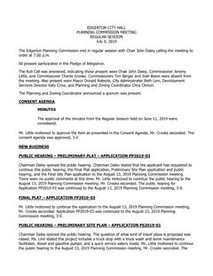 First page of the minutes