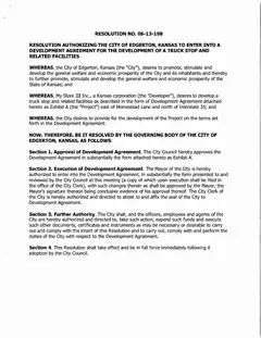 First page of Resolution No. 06-13-19B, the City’s copy