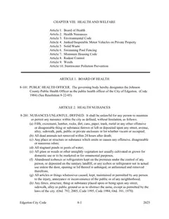 First page of the adopted Chapter VIII