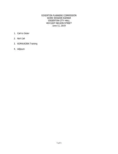 First page of the agenda