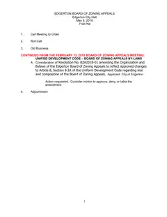 First page of the agenda