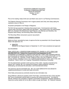 First page of the minutes