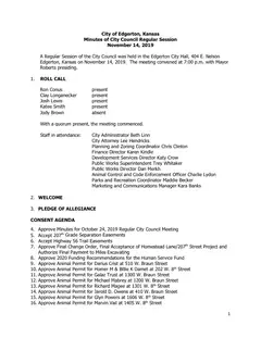 First page of the minutes