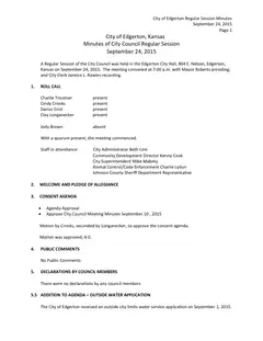 First page of the minutes