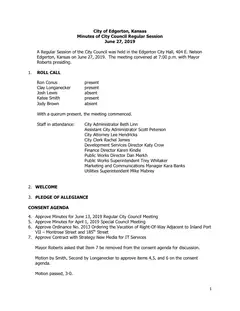 First page of the minutes