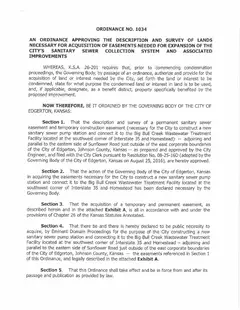 First page of Ordinance No. 1034, the City’s copy