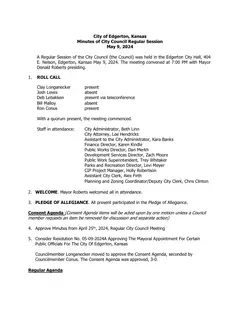First page of the minutes
