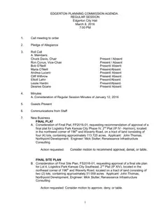 First page of the agenda packet a