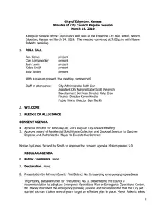 First page of the minutes