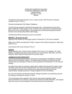 First page of the minutes