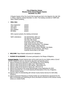 First page of the minutes