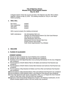 First page of the minutes